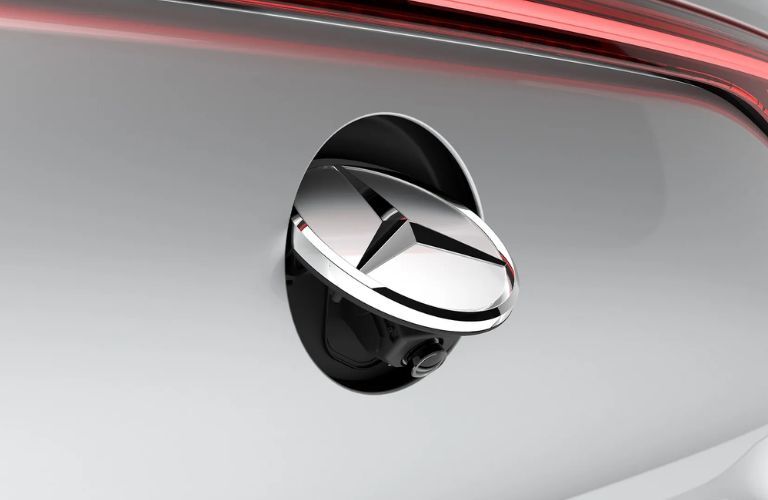 Rearview camera behind the liftgate of the 2023 Mercedes-Benz EQB 250+