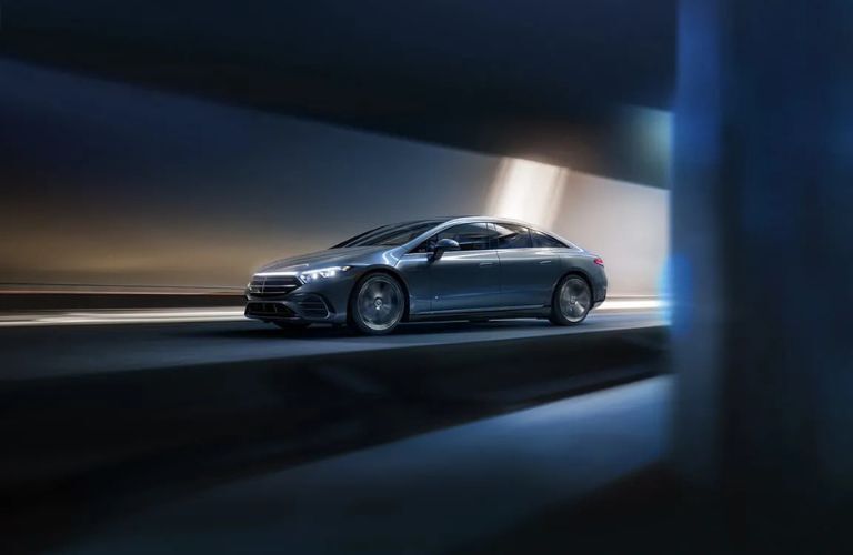 2026 EQS driving in a light tunnel