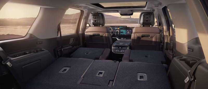 The 2027 Ford Expedition King Ranch fold down seating in three rows