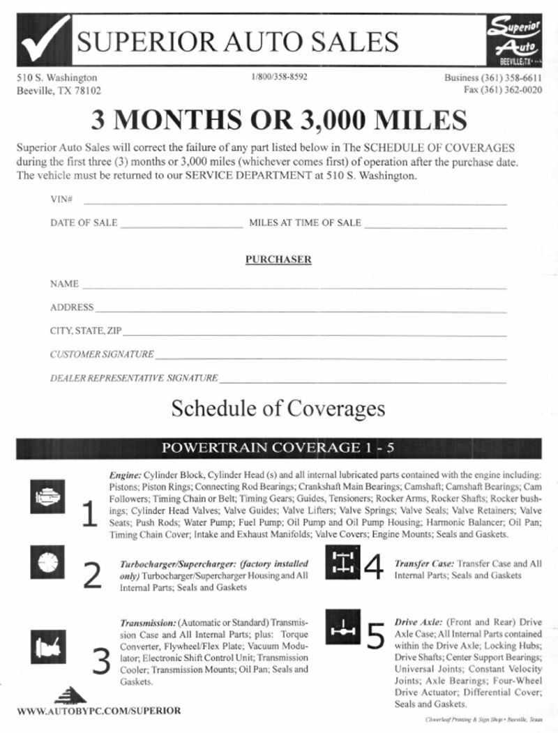 Limited Powertrain Warranty