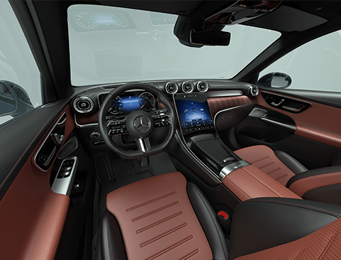 GLC SUV interior Sienna Brown/Black MB-Tex