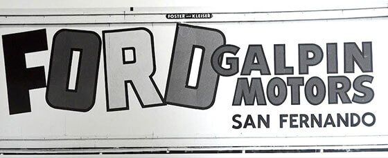 Galpin Motors Ford signage from 1960