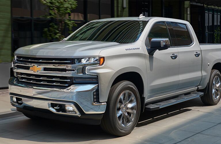 2020 Chevrolet Silverado front and side view