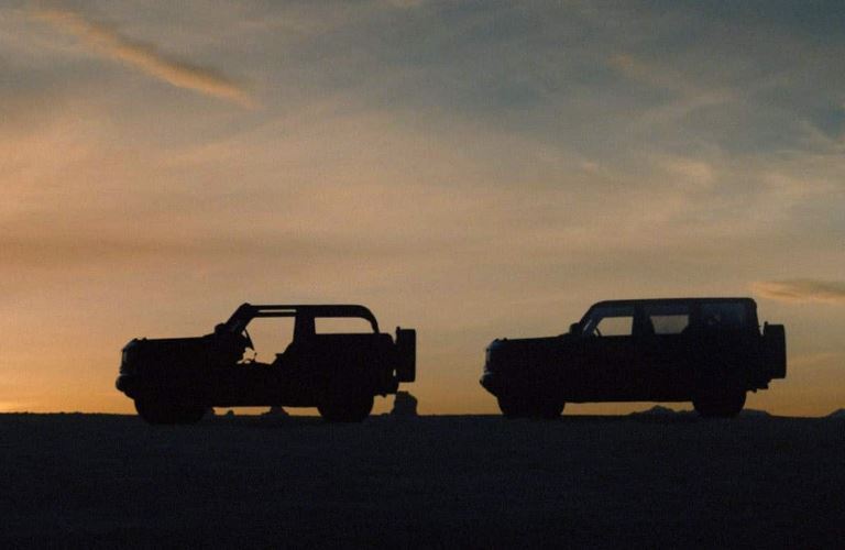 2021 Ford Bronco vehicles at night