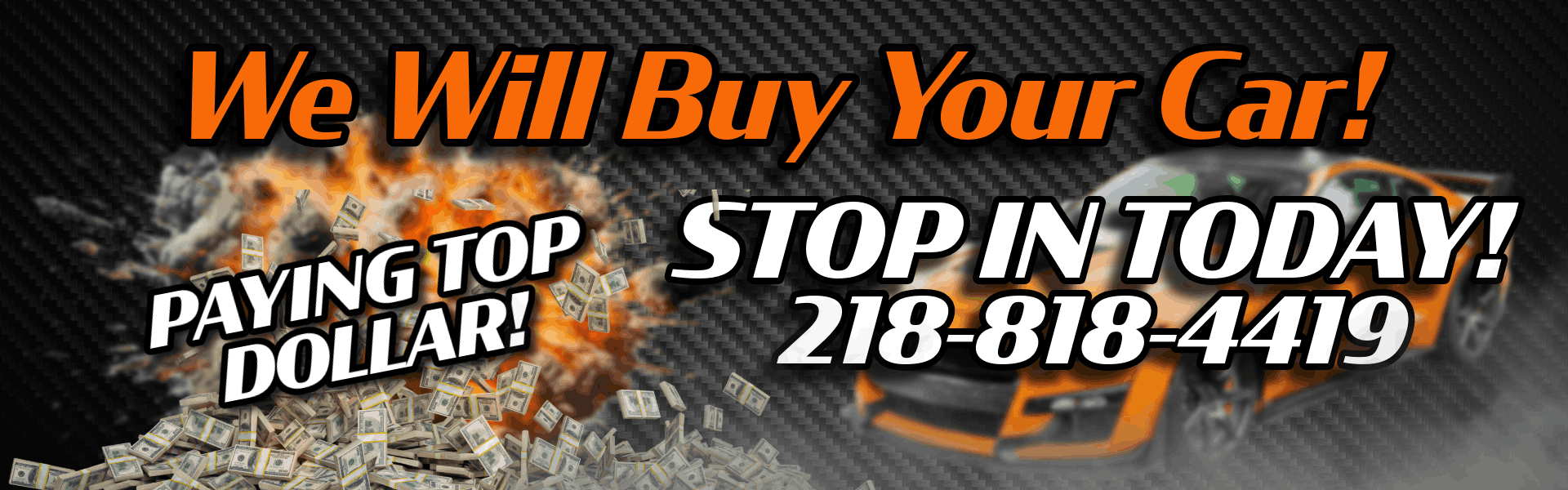 We Will Buy Your Car!