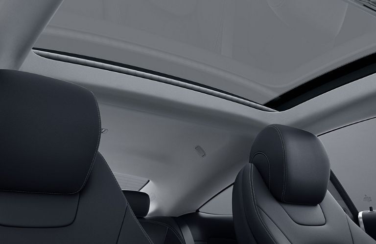 The panorama roof of the 2021 Mercedes-Benz C-Class Coupe.