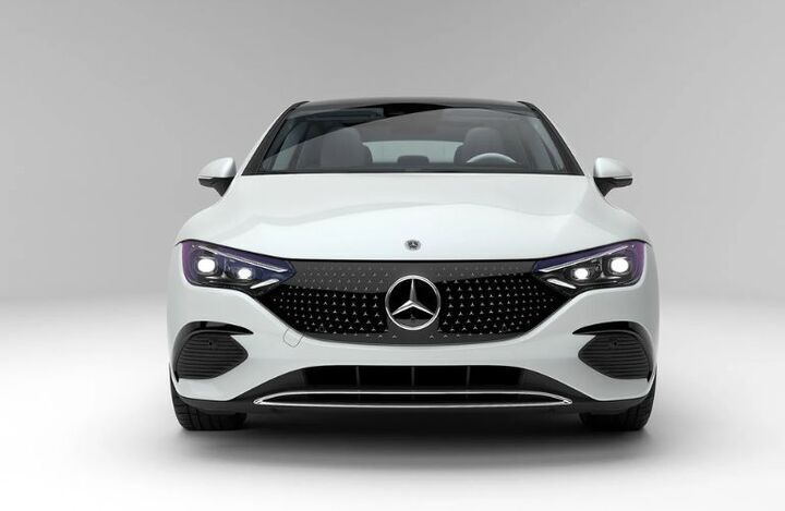 Front view of the 2024 Mercedes-Benz EQE 350 4MATIC Sedan White