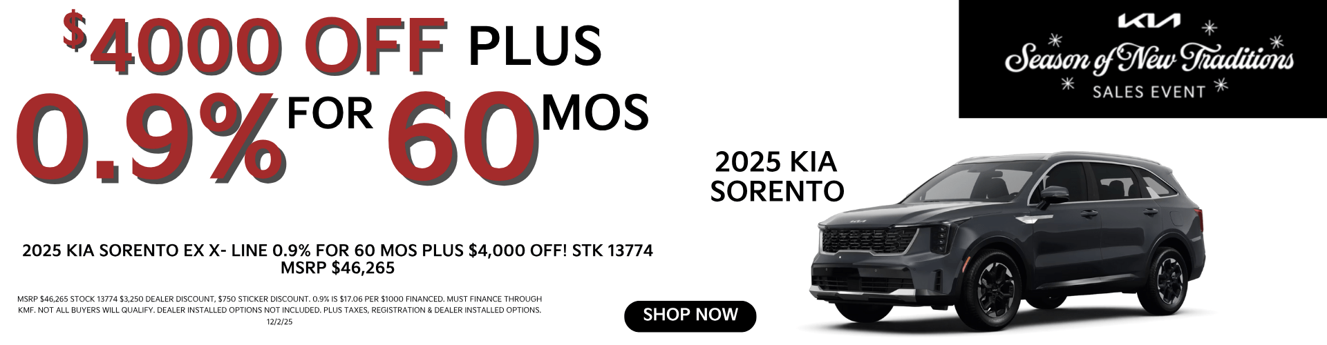 November 2025 KIA SORENTO