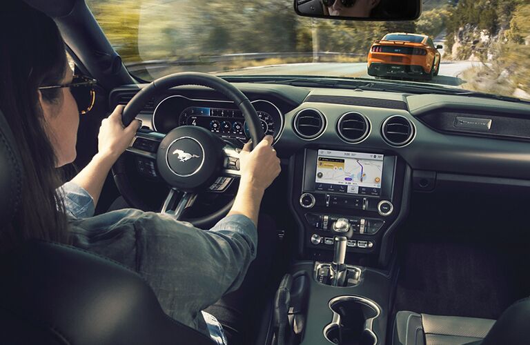 interior of a 2020 Ford Mustang
