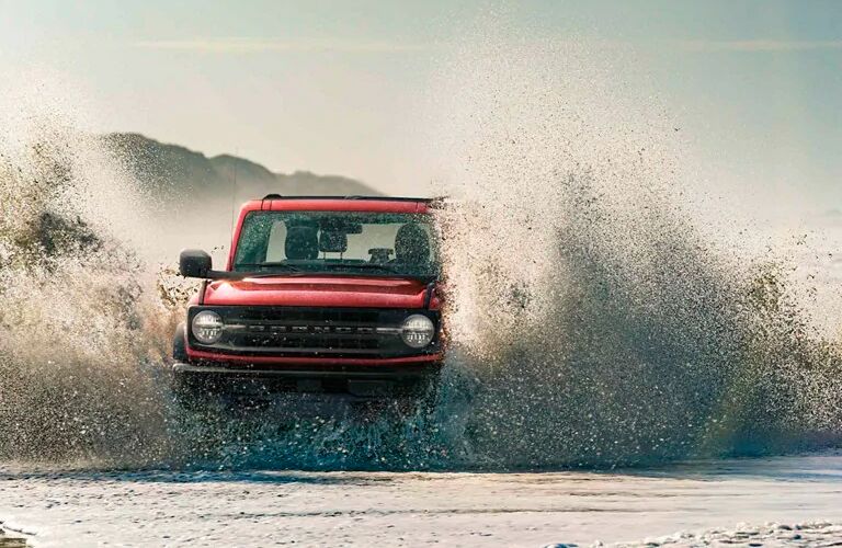 2021 Ford Bronco WildTrak in muddy snow