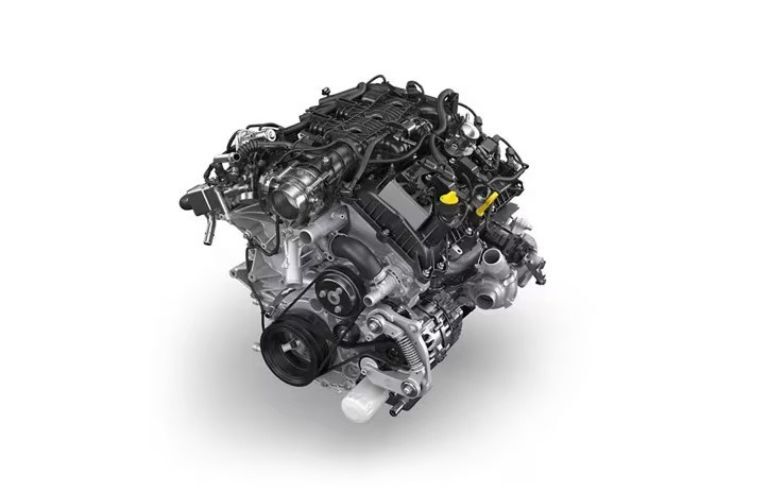 2025 Ford F-150 XLT engine on white