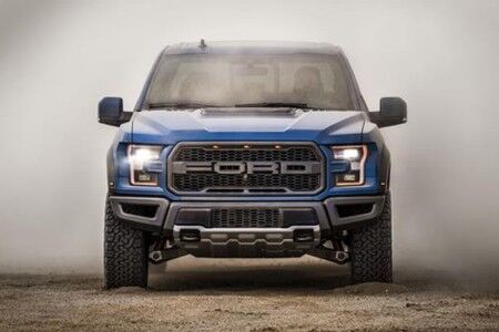 Front view of 2019 Ford F-150 Raptor grille