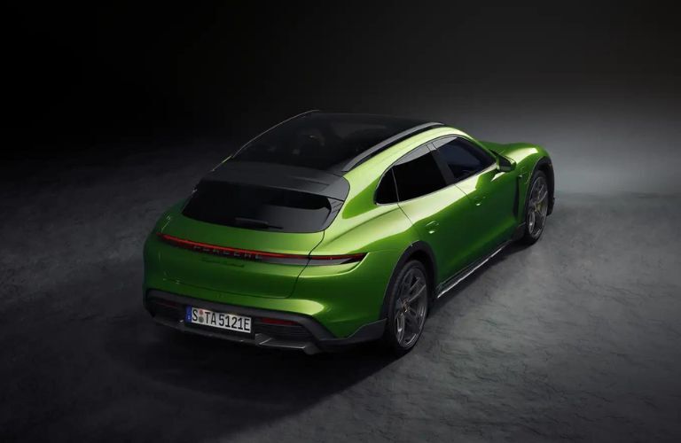 Rear view of the 2024 Porsche Taycan Cross Turismo