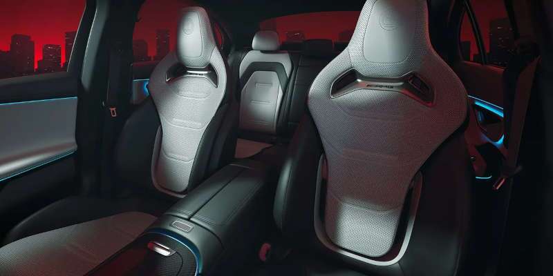 The luxurious and high-tech seating in the 2025 Mercedes-Benz AMG® E 53 Hybrid Sedan near Scottsdale