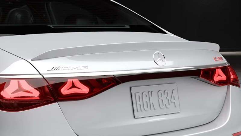The rear end of the 2026 Mercedes-Benz AMG® E 53 HYBRID Sedan