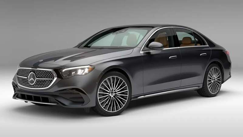 A front quarter exterior view of the 2025 Mercedes-Benz E 450 4MATIC® Sedan
