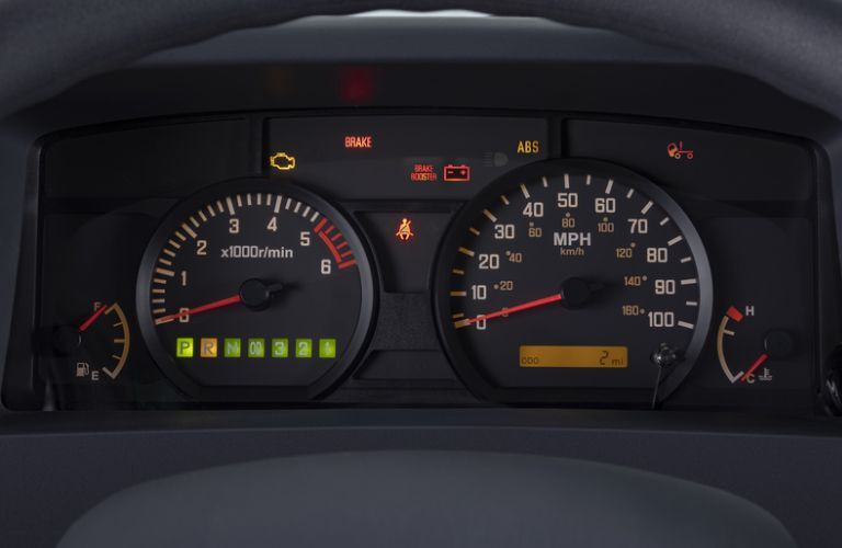 Speedometer of the used Isuzu truck