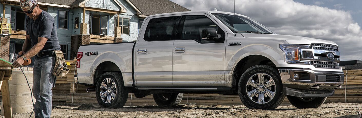2020 Ford F-150 white side view