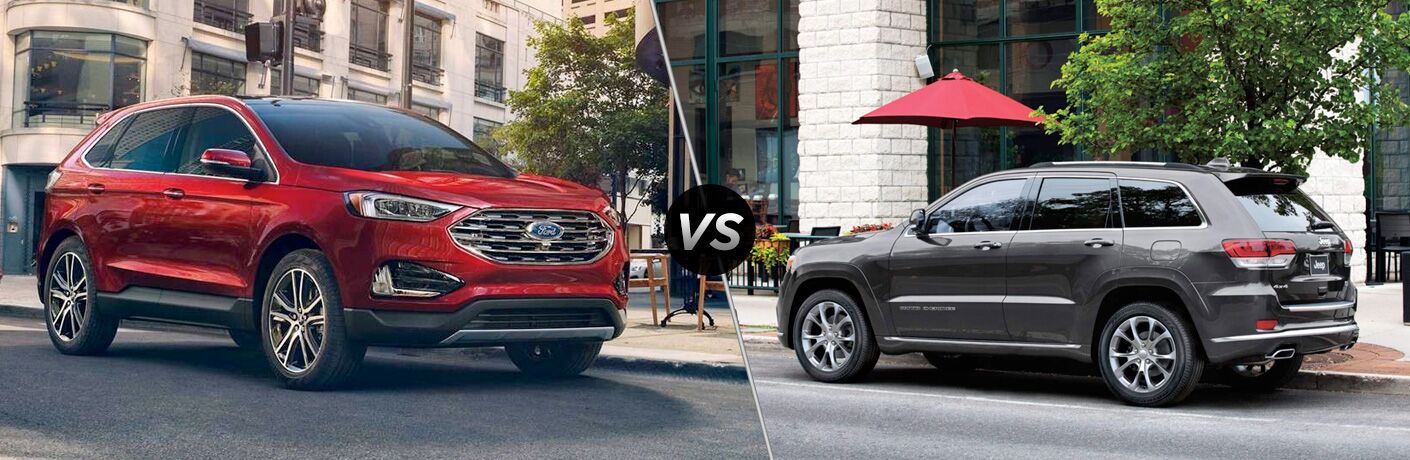 Ford Edge and Jeep Grand Cherokee models in comparison photo