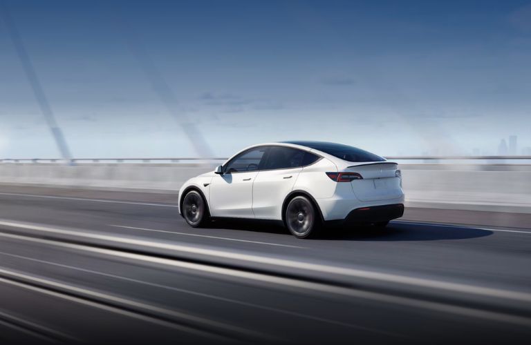 Rear Quarter View of the Tesla Model Y