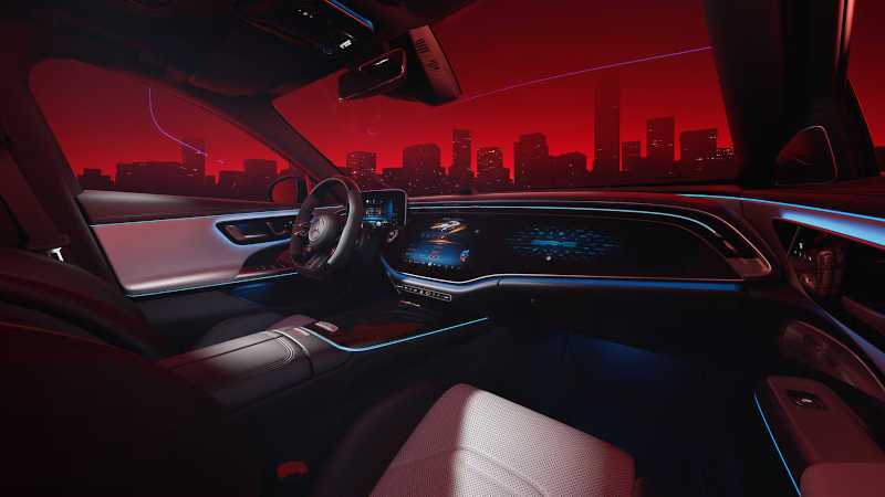 The high-tech cockpit of the 2026 AMG® E 53 HYBRID 4MATIC+ Sedan