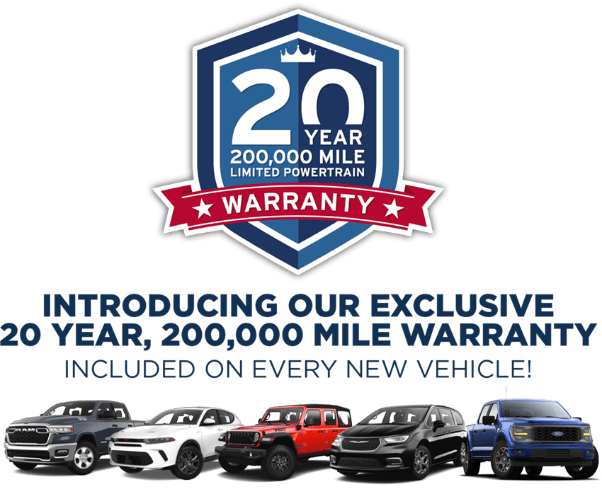 20 Year, 200,000 Mile Warranty