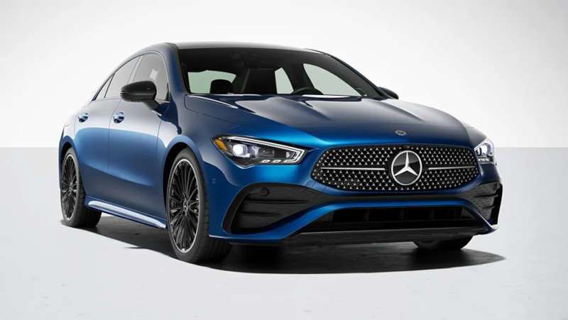 A front quarter exterior view of the 2025 Mercedes-Benz CLA 250 4MATIC® Coupe