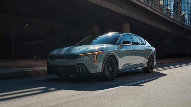 A front quarter exterior view of the 2025 Kia K4.