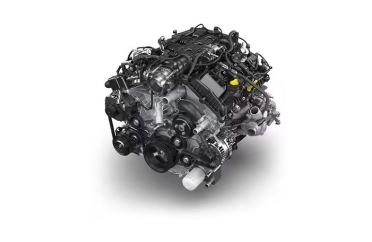 2025 Ford F-150 Tremor engine on white background