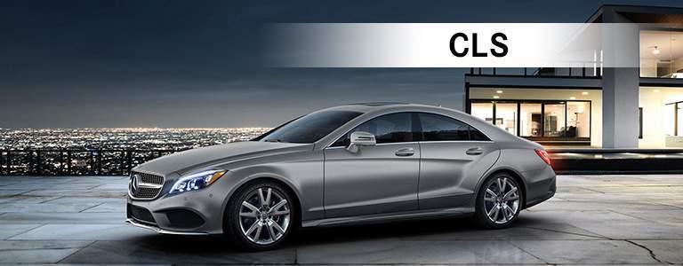 2017 Mercedes-Benz CLS overlooking a city