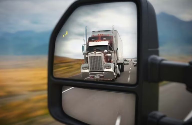 2025 Ford F-Series Super Duty mirror showing blind spot