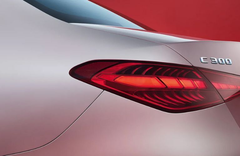 close up of a taillight of the 2025 Mercedes-Benz C-Class Sedan