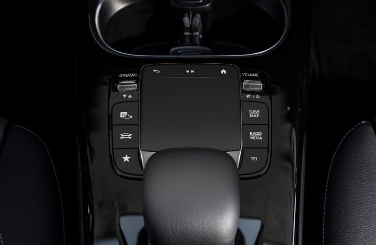 An image of the touchpad controller on the dashboard system of the 2022 Mercedes-Benz A-Class