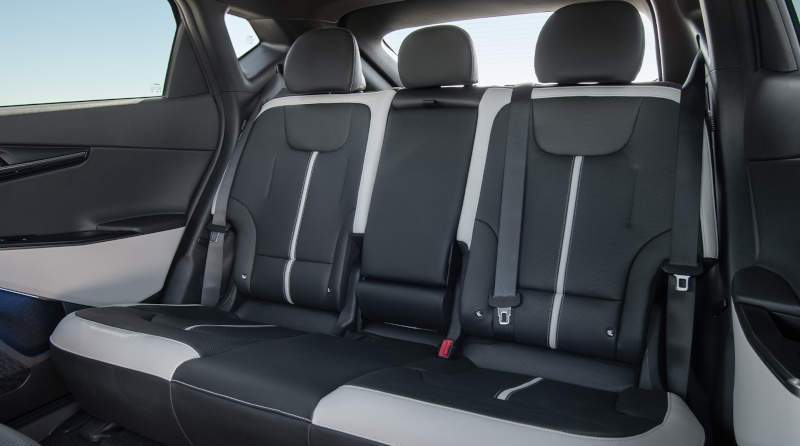 A rear seating of the 2025 Kia EV6