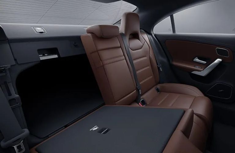 40/20/40-split folding rear seats in the 2024 Mercedes-Benz CLA 250 Coupe