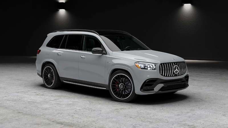 A side 3/4 exterior view of the 2026 Mercedes-Benz AMG® GLS 63 SUV