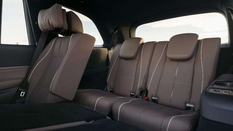 The two rows of rear seating in the 2027 GLS SUV