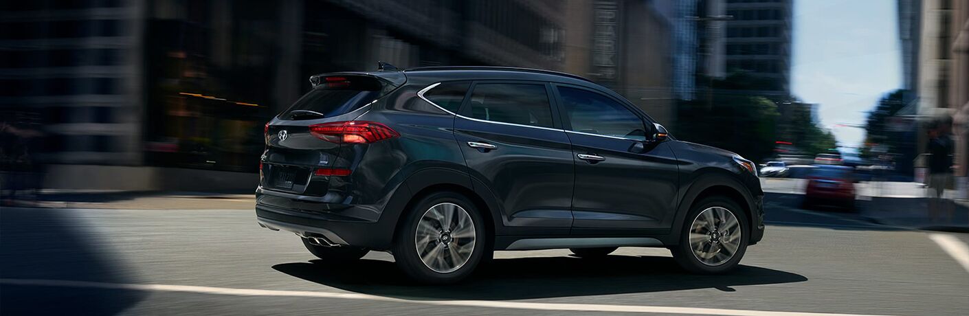 2020 Hyundai Tucson turning down a road