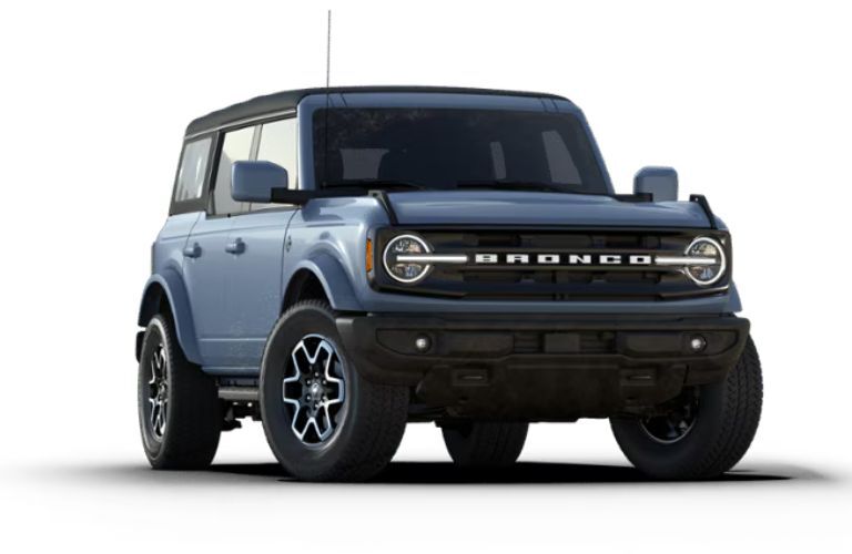 2025 Ford Bronco Outer Banks front view on white