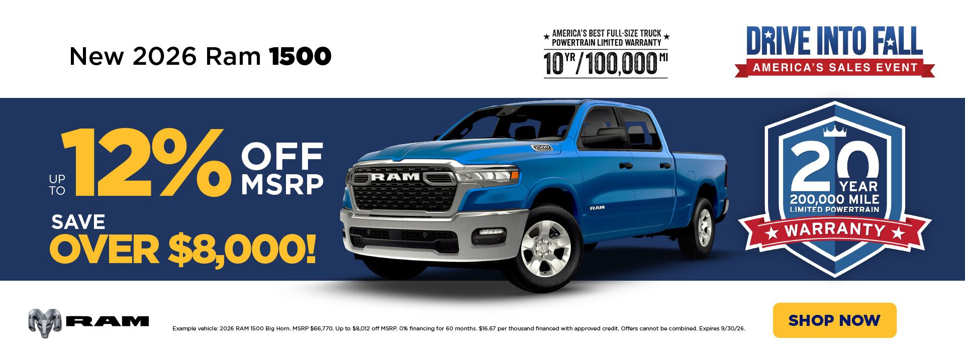 September Ram Offers