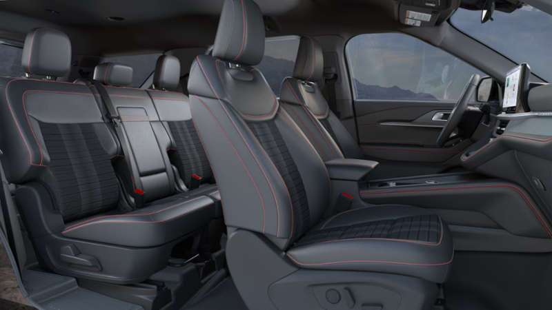 The seating in the Ford Explorer.
