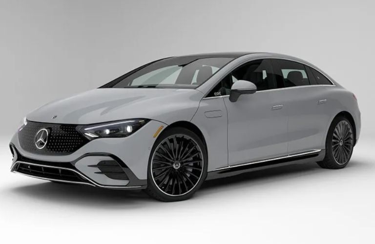 front and side view of the 2025 Mercedes-Benz EQE 350 4MATIC® Sedan