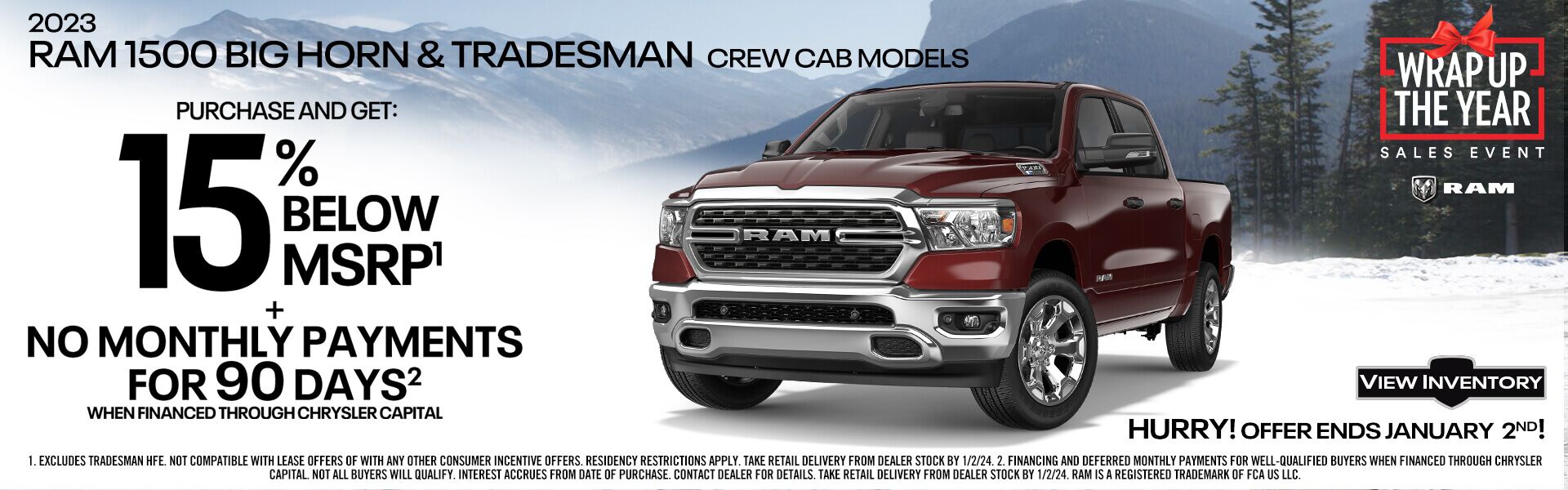 New 2024 Ram 1500 BIG HORN CREW CAB 4X4 5'7' BOX in Fairbanks AK