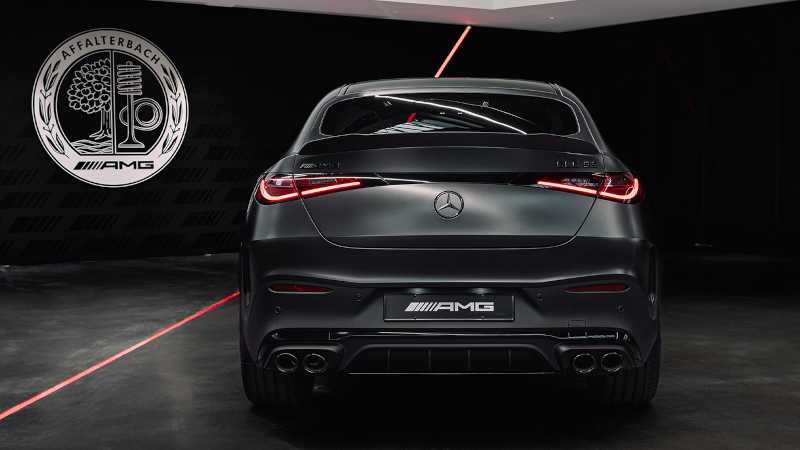 A rear external view of the 2027 Mercedes-AMG® GLC 53 Coupe