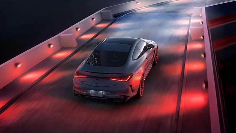 A rear quarter view of the 2025 Mercedes-Benz AMG® CLE 53 Coupe near Scottsdale