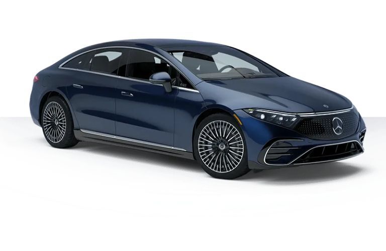 Front-quarter view of the 2024 Mercedes AMG EQS