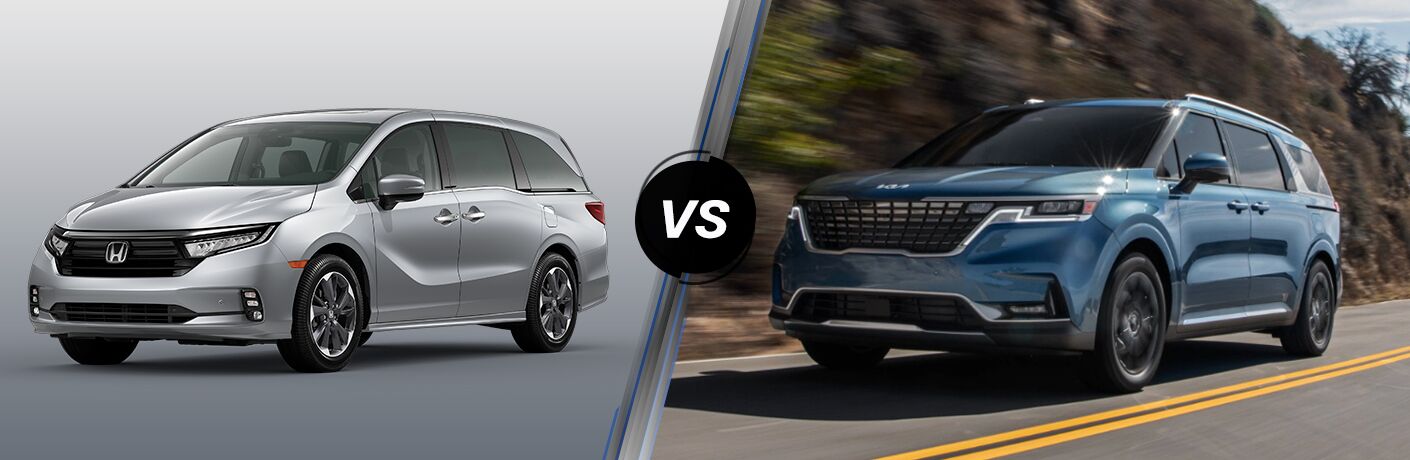 Comparison image of the 2022 Honda Odyssey Vs 2022 Kia Carnival