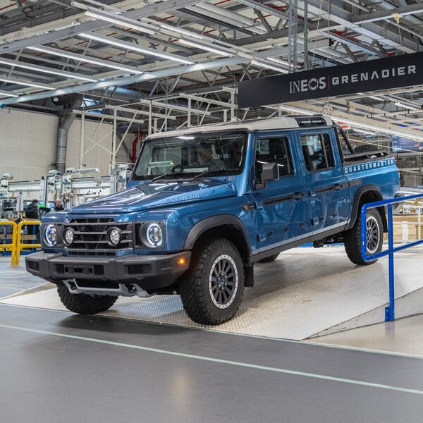 INEOS vehicle coming off of the production line