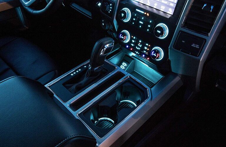 Interior ambient lighting of 2019 Ford F-150 Platinum