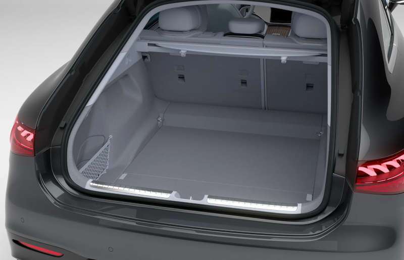 The spacious trunk of the 2026 Mercedes-Benz EQS 450+ Sedan